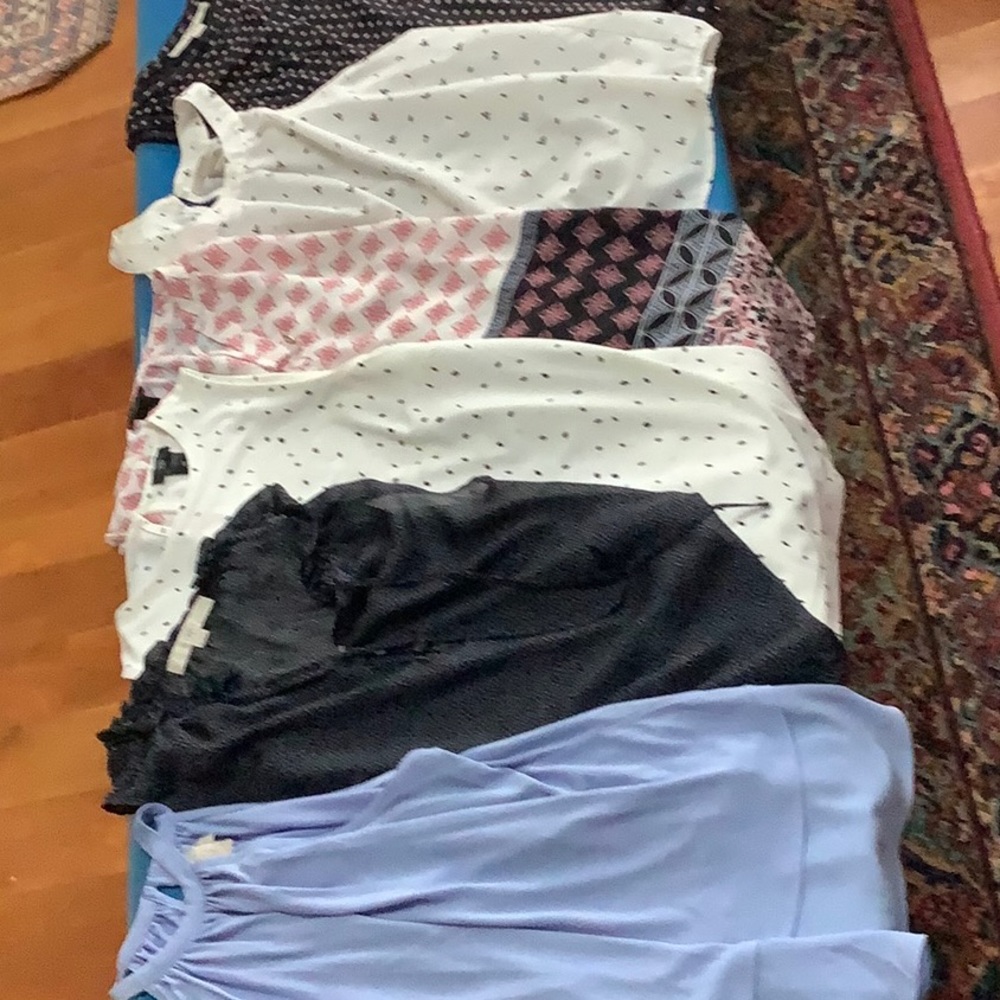 Six Loft/Ann Taylor sleeveless blouses